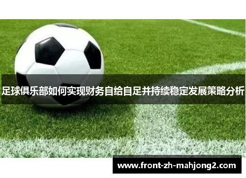 足球俱乐部如何实现财务自给自足并持续稳定发展策略分析 足球俱乐部如何实现财务自给自足并持续稳定发展策略分析